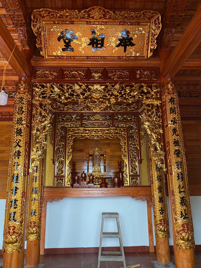 Mẫu gian thờ theo lối cổ 3 gian 012