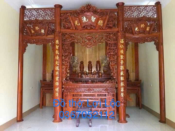 Mẫu gian thờ theo lối cổ 3 gian 016